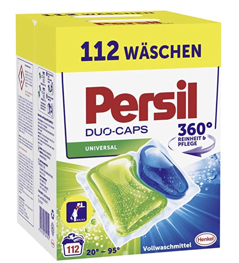 Persil Universal Duo Caps Waschmittel (112 WL) ab 18,72€ (statt 27€)   Prime Sparabo