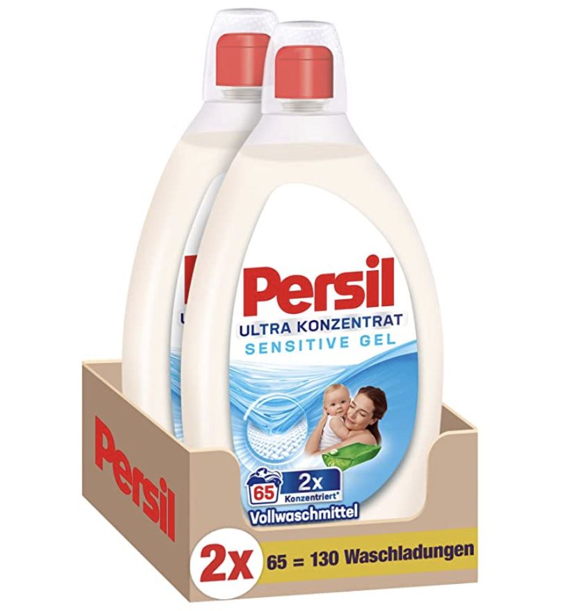 Persil Ultra Konzentrat Sensitive Gel Waschmittel (130 WL) für 19,44€ (statt 26€)   Prime Sparabo