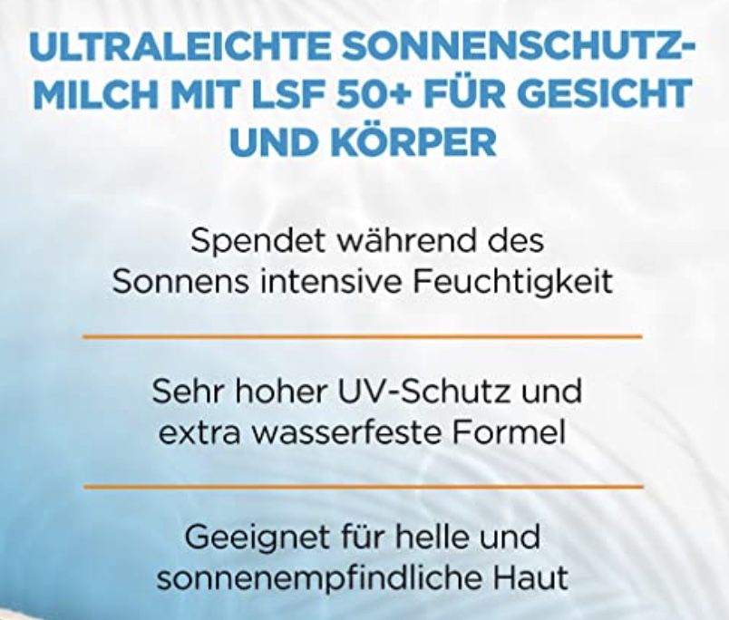 Garnier Sonnenschutzmilch mit LSF 50+ für 6,70€ (statt 9€)