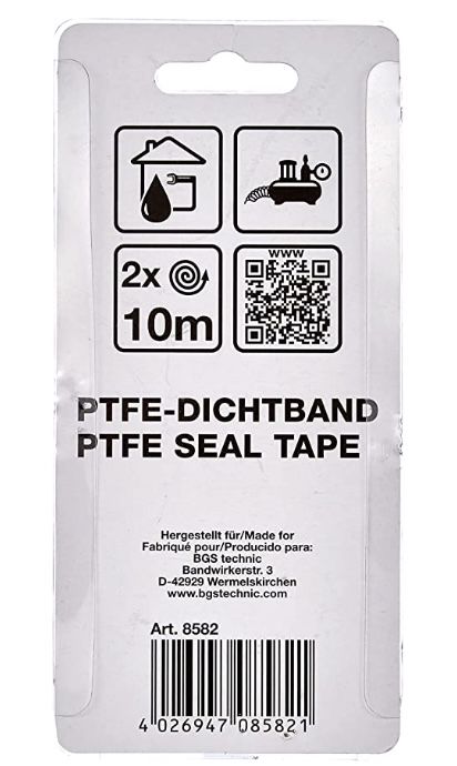 10 Meter BGS PTFE Dichtband 12 mm in Weiß für 0,98€   Prime