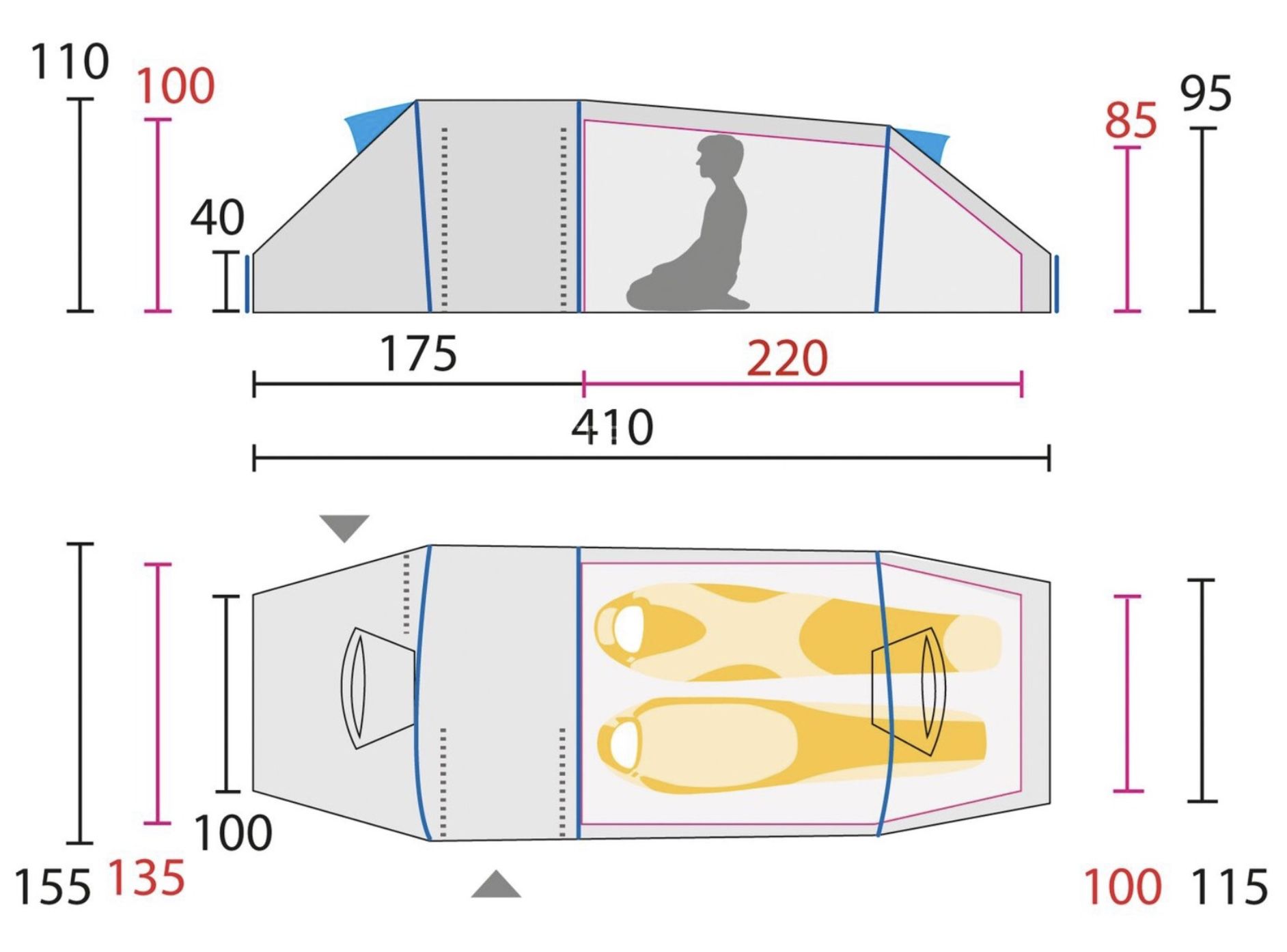 Jack Wolfskin Lighthouse II RT 2 Personen Tunnelzelt für 369€ (statt 540€)