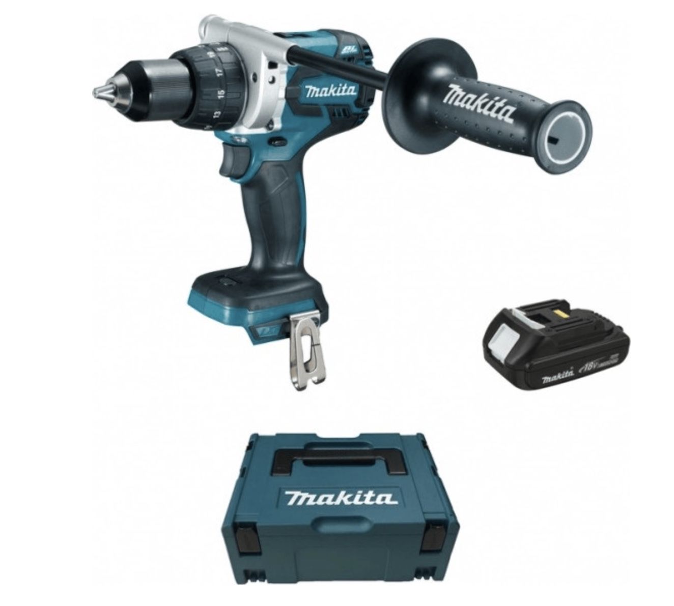 Makita DDF481Y1J Akku Bohrschrauber 18V im Makpac inkl. 1,5 Ah Akku für 197,91€ (statt 242€)