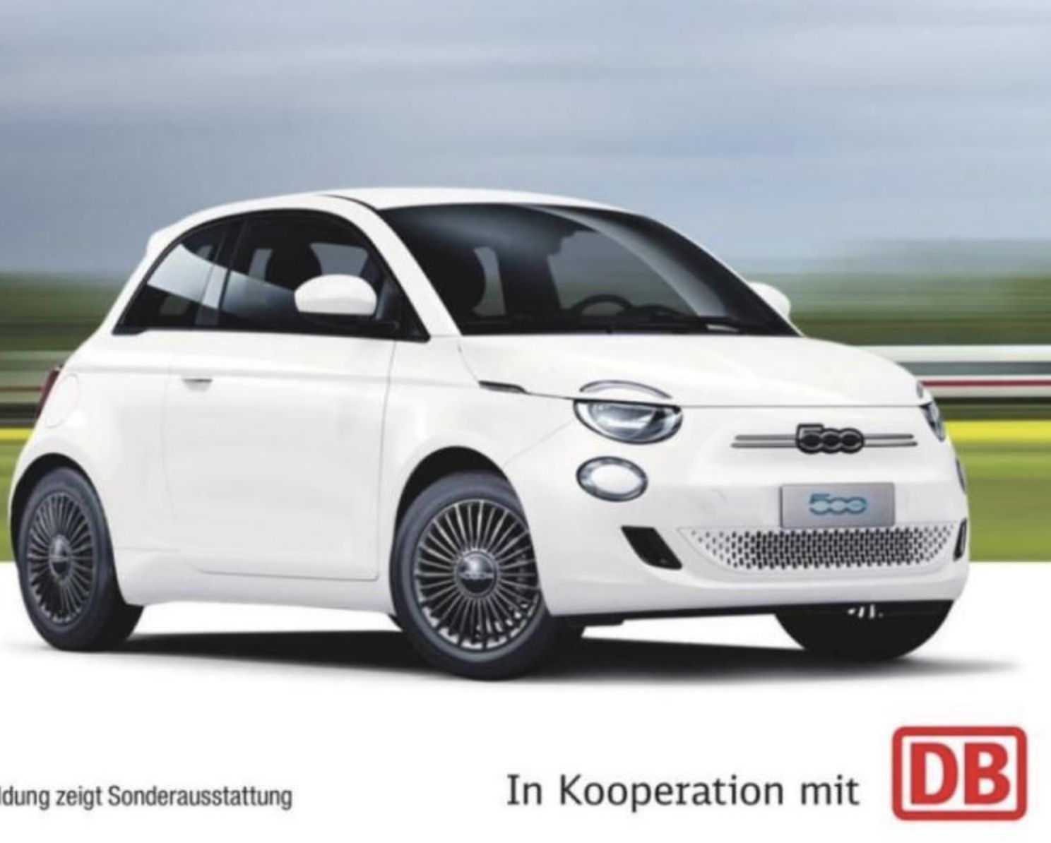 Privat: Fiat 500 E Action mit 95 PS für 129€ mtl. + GRATIS 500€ Deutsche Bahn Gutschein