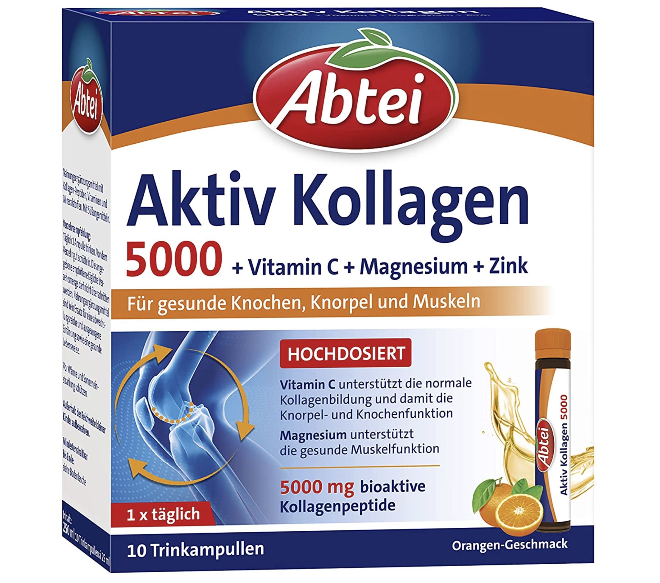 10x Abtei Aktiv Kollagen 5000 Nahrungsergänzung ab 10€ (statt 15€)   Prime Sparabo