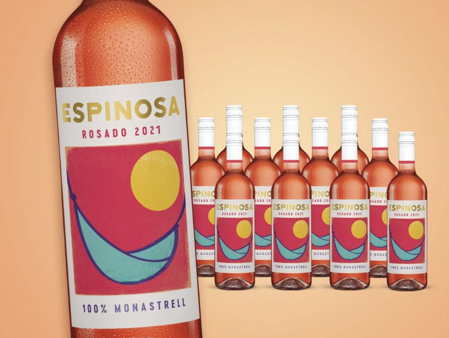 12 Flaschen Espinosa Rosado Wein 2021 für 42,89€
