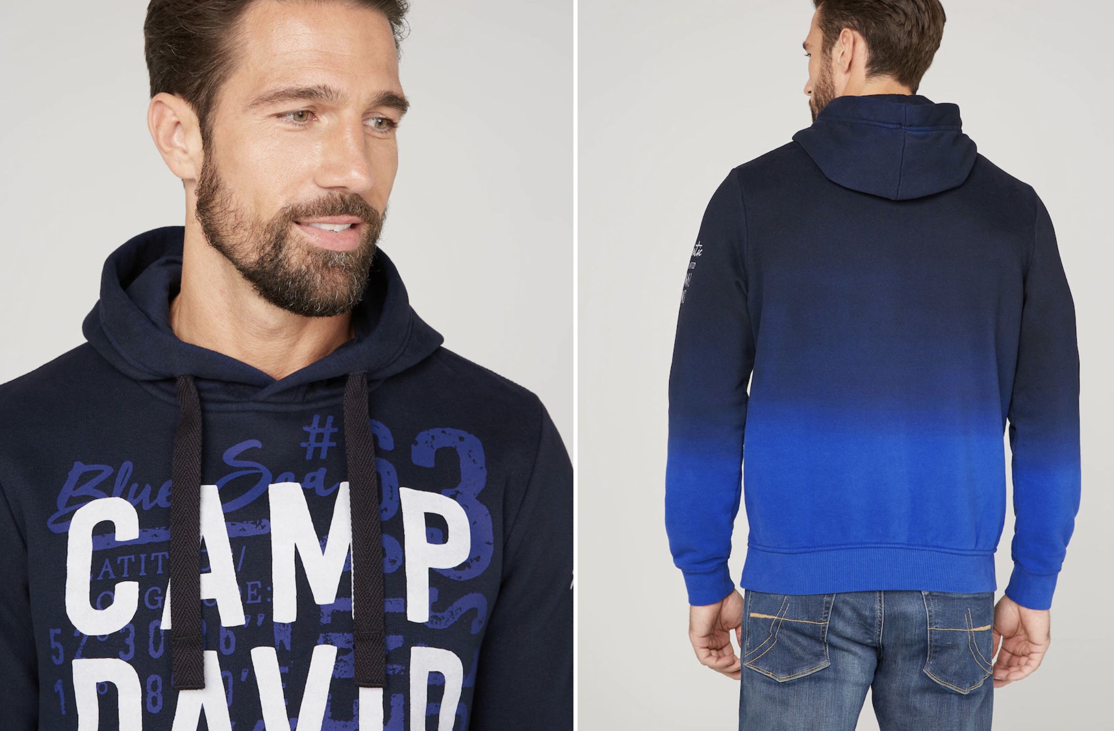 Camp David Dip Dye Hoodie mit Logo Rubber Print für 49,90€ (statt 80€)