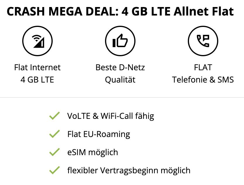 🔥 Telekom Allnet Flat mit 4GB LTE für 5,99€ mtl.