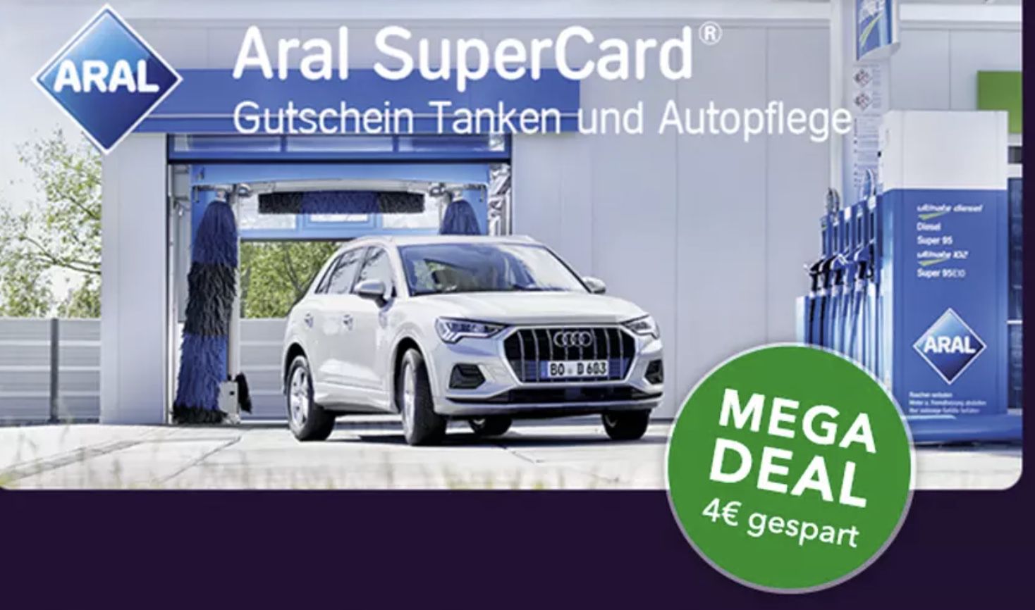 Sparen beim Tanken: 50€ Aral SuperCard für 46€ oder 150€ (3 x 50€) für 138€