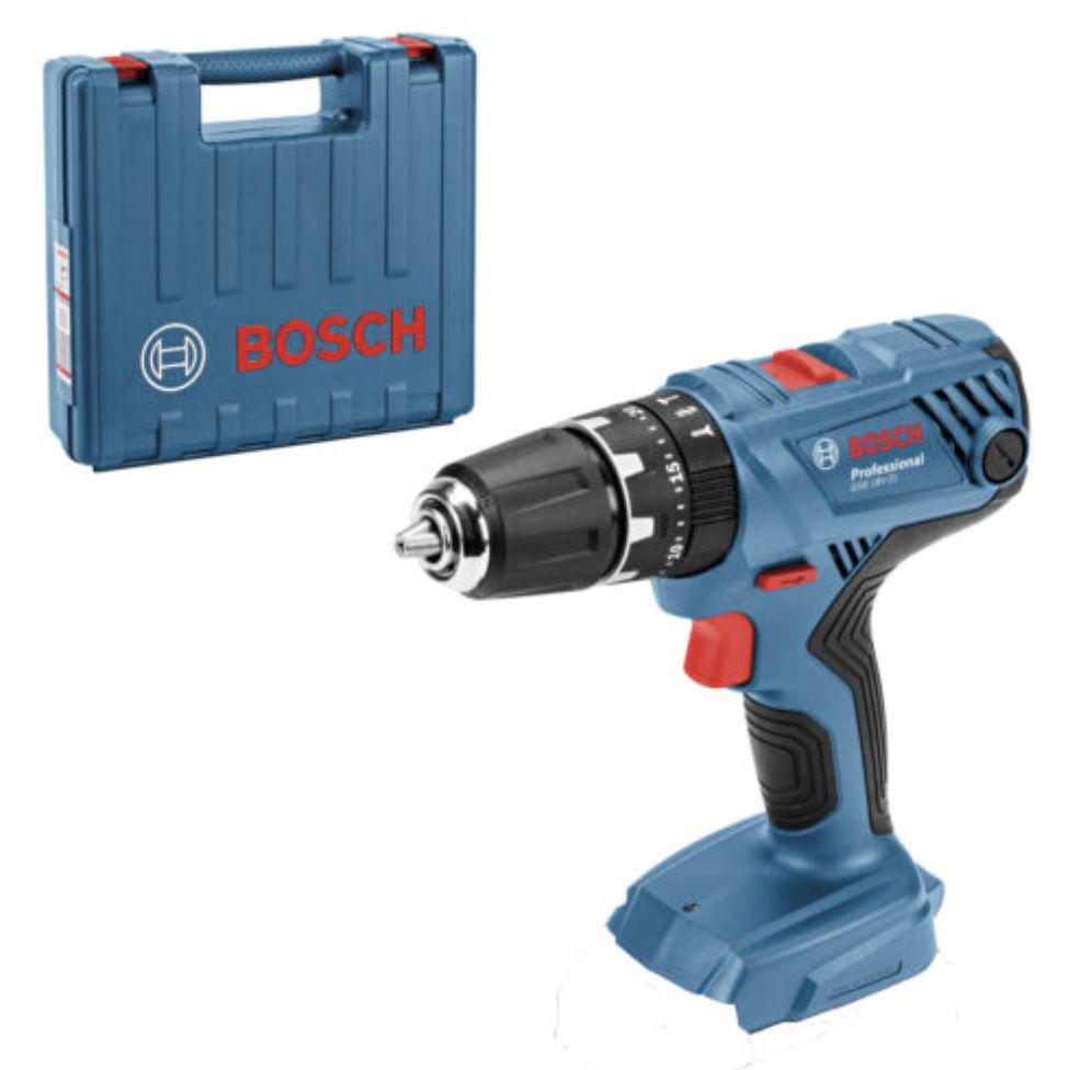 Bosch GSB 18V 21 Professional Akku Schlagbohrschrauber Solo Version im Handwerkerkoffer ab 67,49€ (statt 76€)