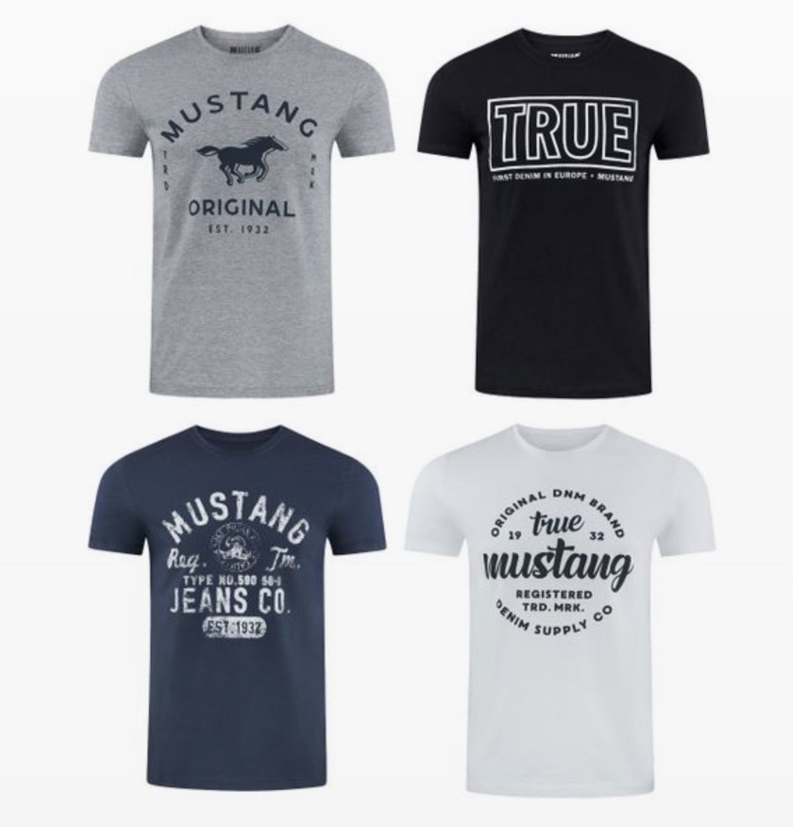 4x Mustang Herren Logo Print T Shirt für 38,39€ (statt 65€)  Restgrößen