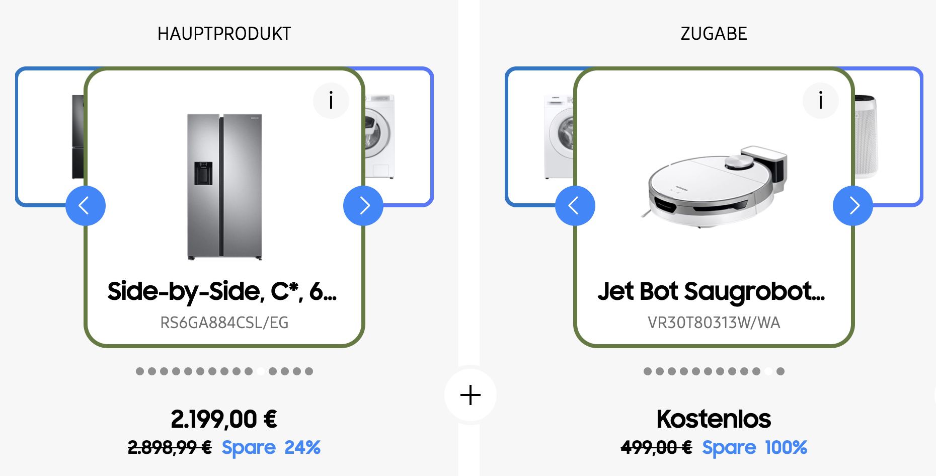 Samsung: 2 Produkte zum Preis von 1   z.B. 85“ QLED + 43“ Crystal UHD für 2.499€ (statt 2.792€) + viele weitere gute Deals