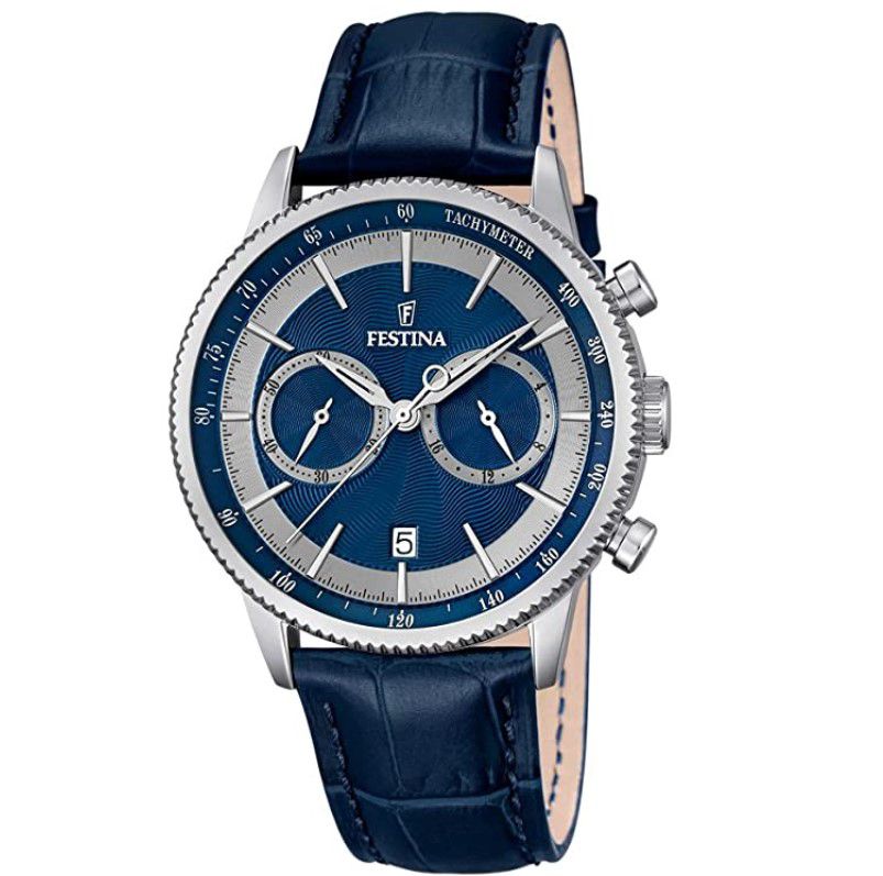 Festina F16893/6 Herren Quarz Chronograph mit Leder Armband für 138,71€ (statt 191€)