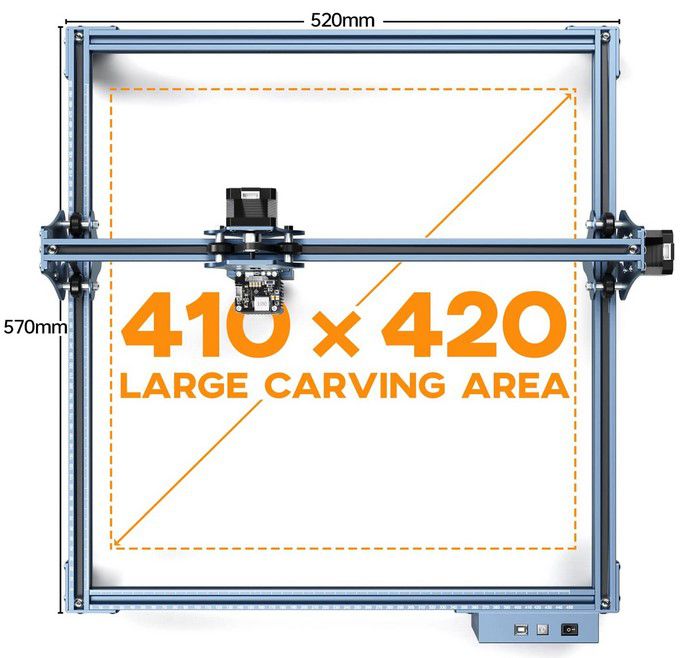 SCULPFUN S9   90W Laser Graviermaschine 410x420mm Druckgröße für 285€ (statt 305€)