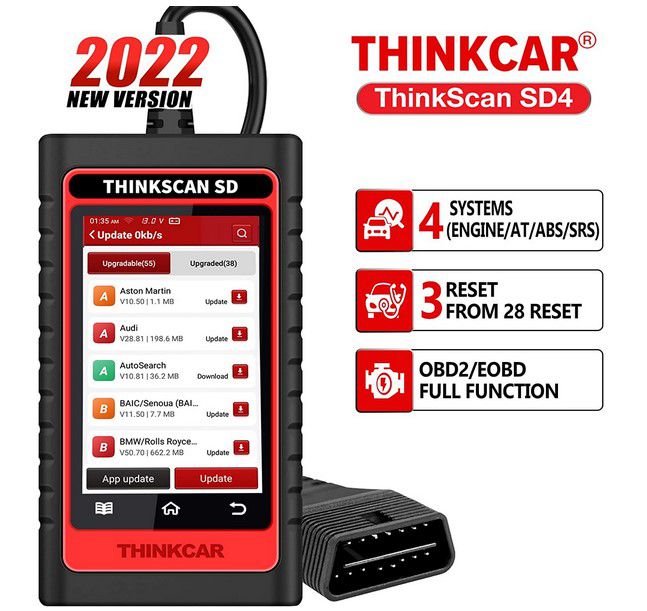 thinkcar Thinkscan SD4 OBD2 Kfz. Diagnosegerät für 107,40€ (statt 179€)