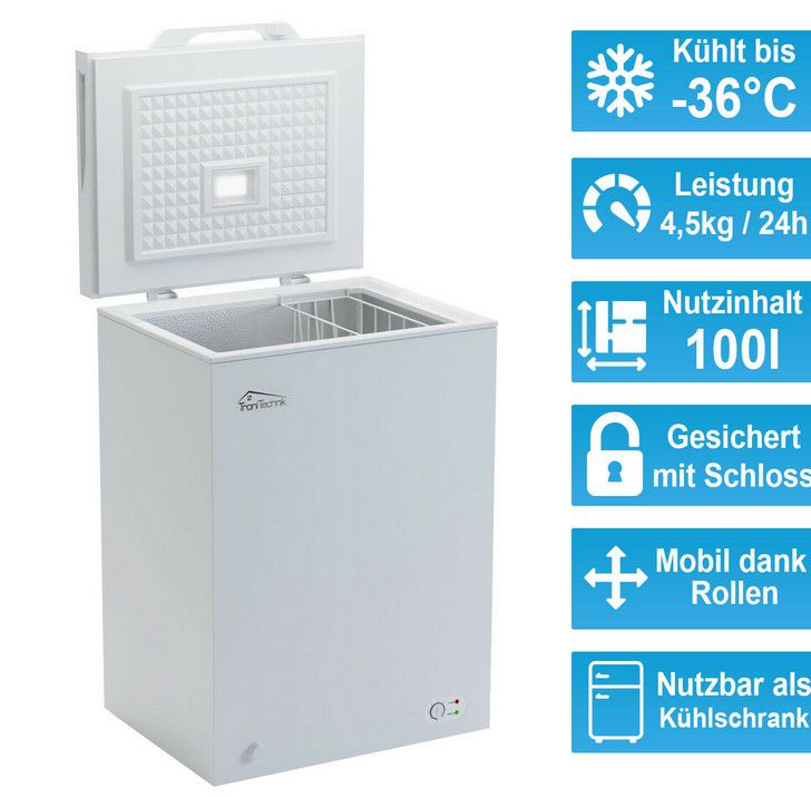 Tronitechnik BORGAR 110   100l Gefriertruhe für 197,10€ (statt 217€)