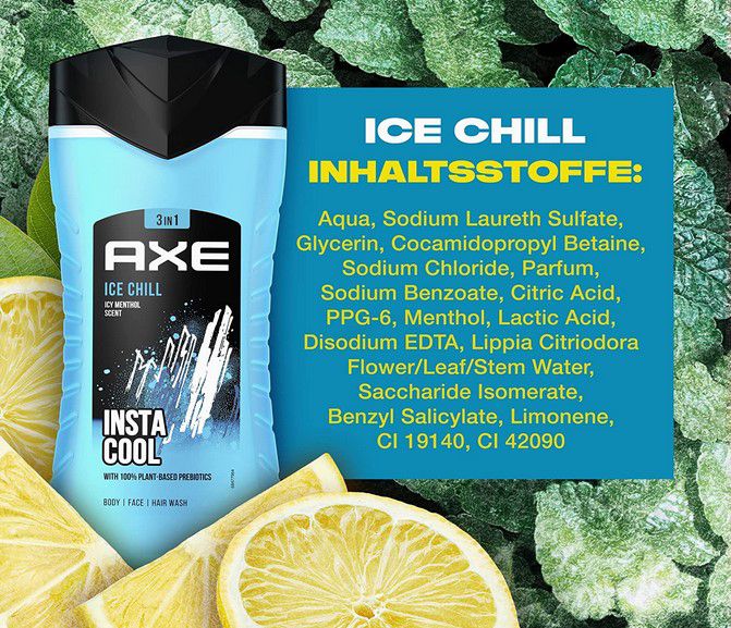 Axe 3 in 1 Herren Duschgel & Shampoo Ice Chill für 1,65€ (statt 3€)