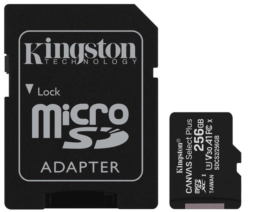 KINGSTON SDCS2 256GB microSD A1 Speicherkarte + SD Adapter ab 17€ (statt 35€)