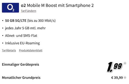 Apple iPhone 13 mit 128GB für 1,99€ + o2 Allnet 50GB LTE/5G für 39,99€
