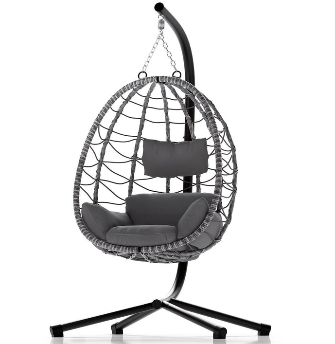 👒 Juskys Aria Hängesessel mit Gestell und Kissen für 111,99€ (statt 160€)