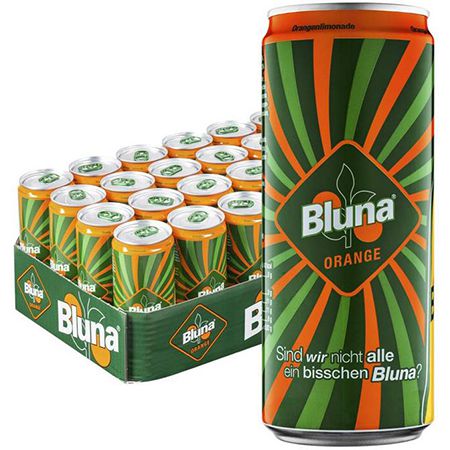 24er Pack Bluna Orangenlimonade, 0,33L ab 12,18€ + Pfand (statt 17€) &#8211; Prime Sparabo