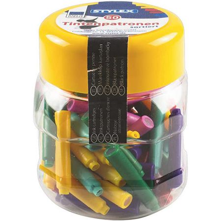 Stylex 23016 Tintenpatronen in Aufbewahrungsbox, farbig sortiert, 50 Stück für 2,79€ (statt 5€) &#8211; Prime