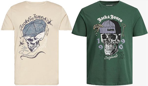 Jack & Jones Dome Herren T Shirt mit drei Motiven für 10,90€ (statt 15€)