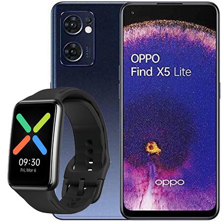 Oppo Find X5 Lite mit 256GB + Oppo Watch Free für 49€ + Vodafone Allnet Flat mit 5GB LTE für 14,99€ mtl.