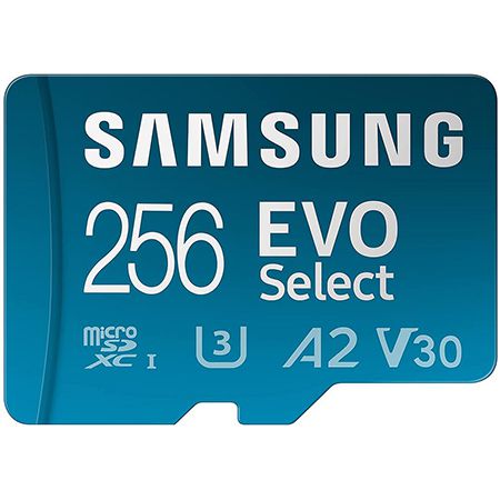 Samsung EVO Select 256GB microSDXC UHS-I U3 Speicherkarte inkl. SD-Adapter für 19,99€ (statt 35€) &#8211; Prime