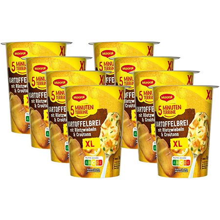 🥔 8er Pack Maggi 5 Minuten Terrine XL – Kartoffelbrei ab 10,35€ (statt 18€)