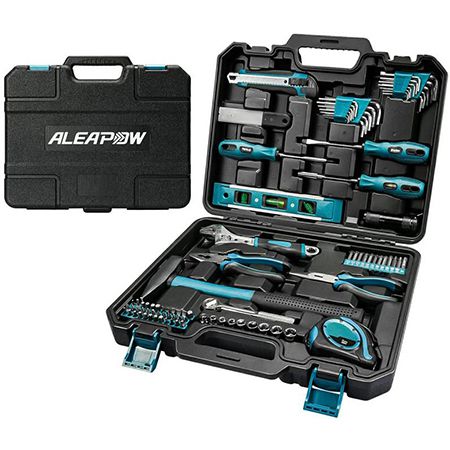 Aleapow Haushalts Werkzeugset mit Koffer, 102-tlg. für 41,99€ (statt 60€)