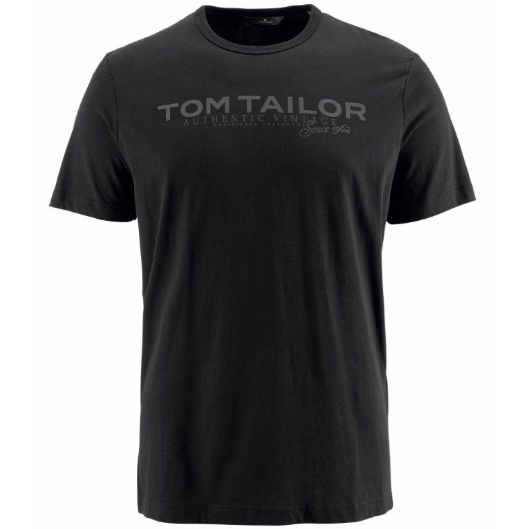 Tom Tailor T-Shirt mit Logoprint in Schwarz, Grau, Grün und Marine ab 7,19€ (statt 10€)