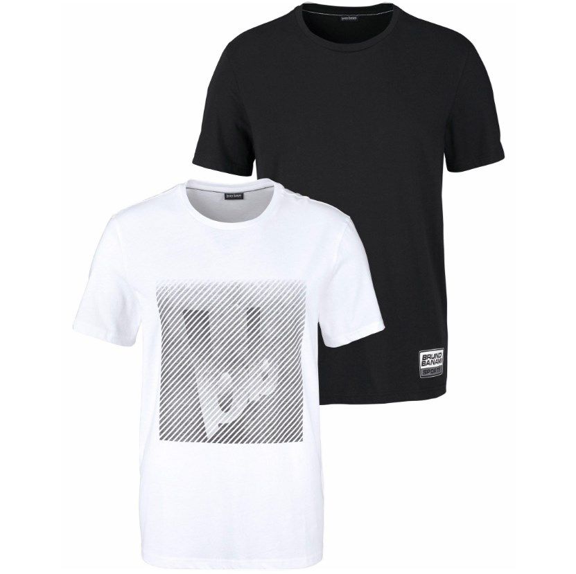 2er Bruno Banani T-Shirt in Schwarz + Weiß ab 17,09€ (statt 30€)