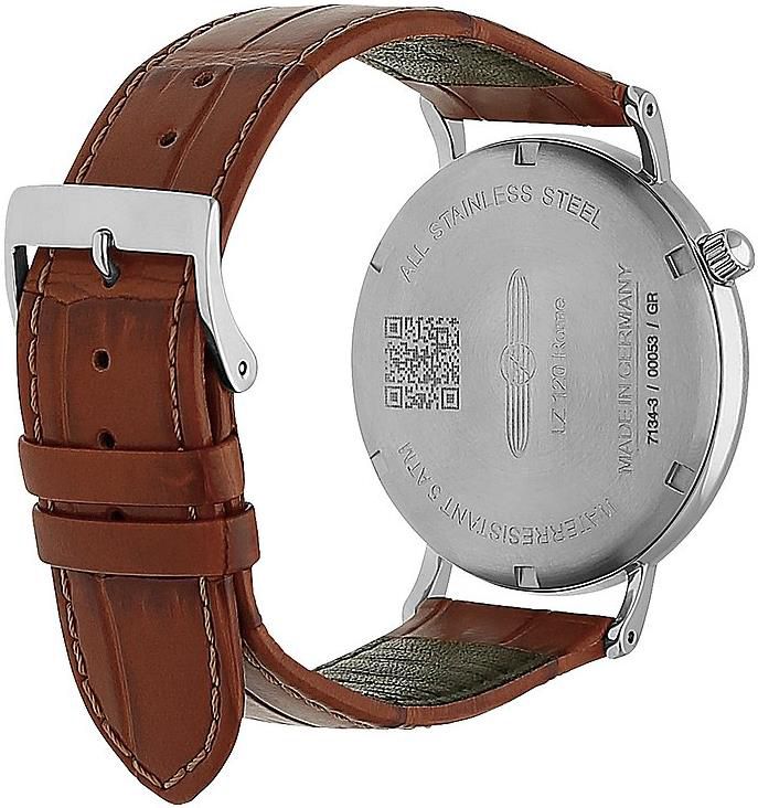 Zeppelin 7134 3 Herrenuhr, 41mm mit Kalbsleder Armband für 199,20€ (statt 222€)