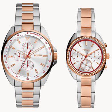 His and Hers Multifunktionswerk Uhren Set aus Edelstahl für 146,30€ (statt 189€)