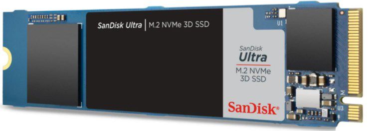 SanDisk Ultra M.2 NVMe 3D SSD mit 1TB Speicher für 69€ (statt 100€)