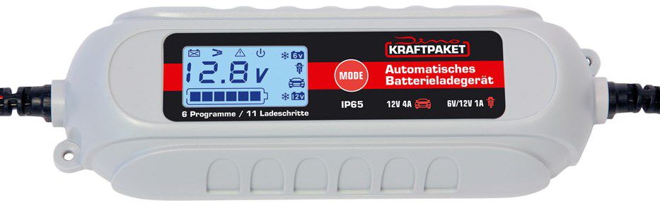 Dino KRAFTPAKET intelligentes KFZ Ladegerät (136311) mit 4A 6V/12V für 16,24€ (statt 22€)