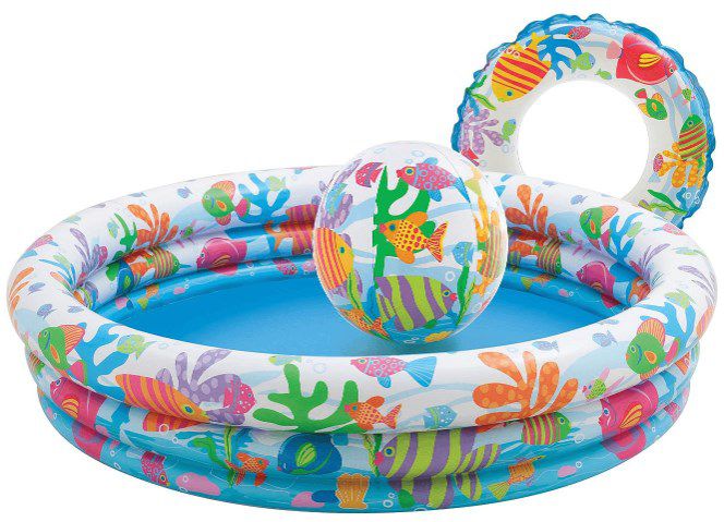 Intex Pool Set (167438)   132cm x 132cm + Rettungsring für 8,99€ (statt 16€)