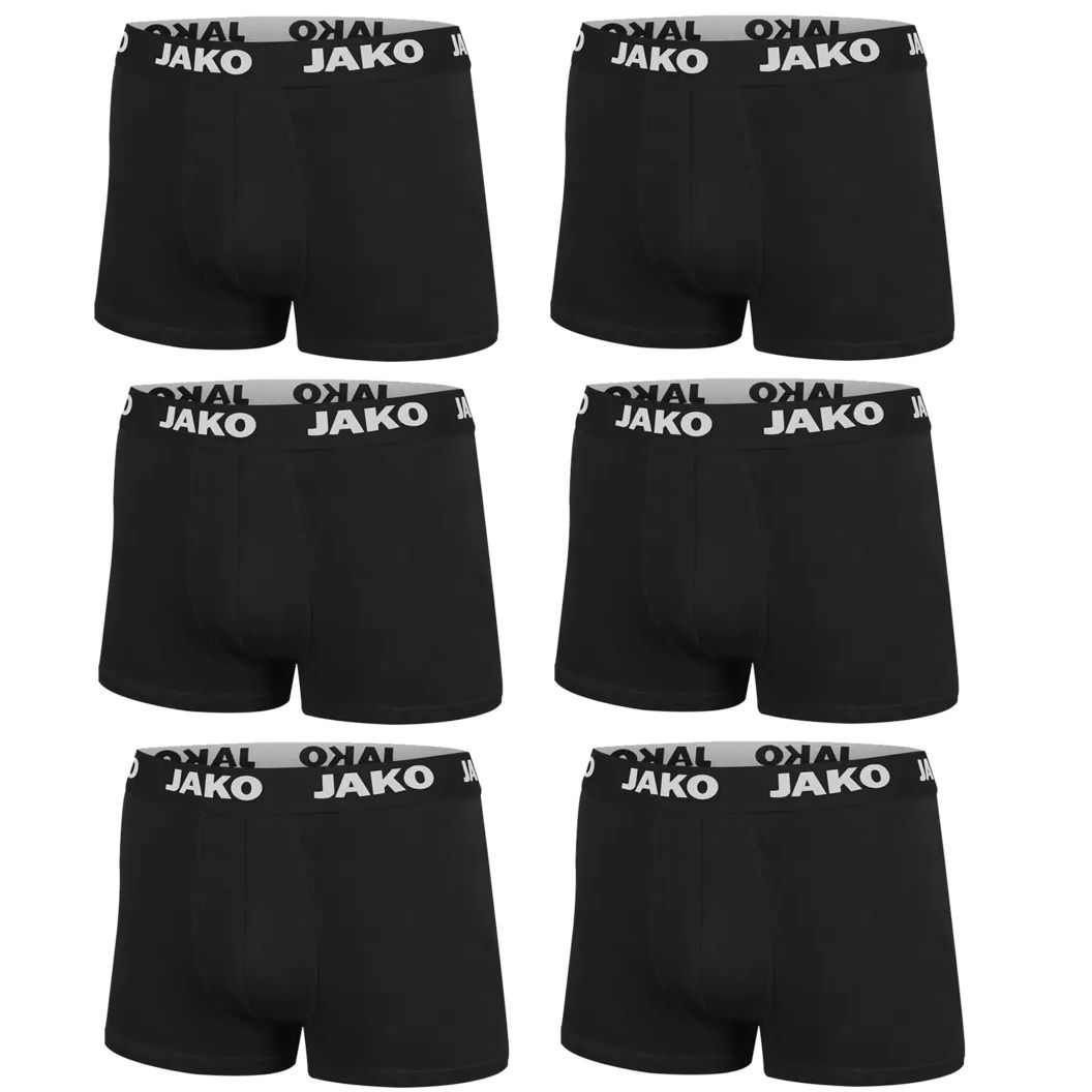 6er Pack Jako Basic Boxershort in Schwarz oder Grau für 19,99€ (28€)