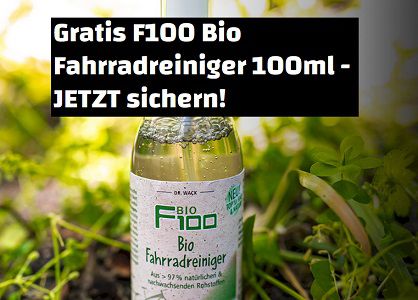 Probe des F100 Bio Fahrradreiniger gratis