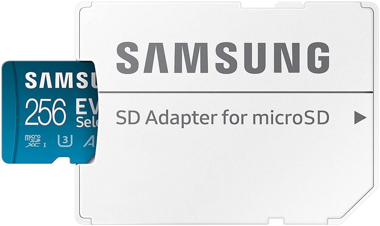 Samsung EVO Select 256GB microSDXC UHS I U3 Speicherkarte inkl. SD Adapter für 20,99€ (statt 34€)   Prime