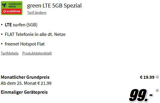 Google Pixel 6 mit 128GB für 99€ + Vodafone Allnet Flat und 5GB LTE für 19,99€ mtl.