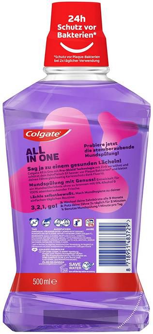 6er Pack Colgate Mundspülung All In One ab 10,74€   Prime Sparabo