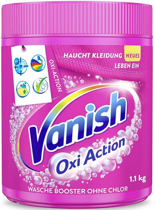 1,1 Kg Vanish Oxi Action Pulver Pink ohne Chlor ab 7,18€ (statt 16€)   Prime Sparabo