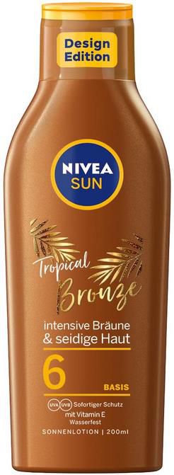 Nivea Sun Tropical Bronze LSF 6 Sonnencreme mit Carotin Extrakt und Vitamin E für 4,69€ (statt 7€)   Prime Sparabo
