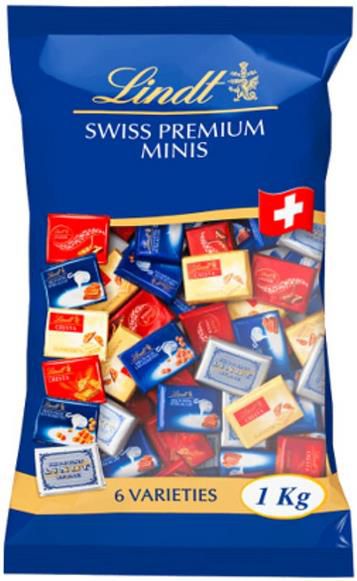 1Kg Lindt Napolitains Mini Schokoladentafeln mit 6 Sorten ab 16€ (statt 24€)