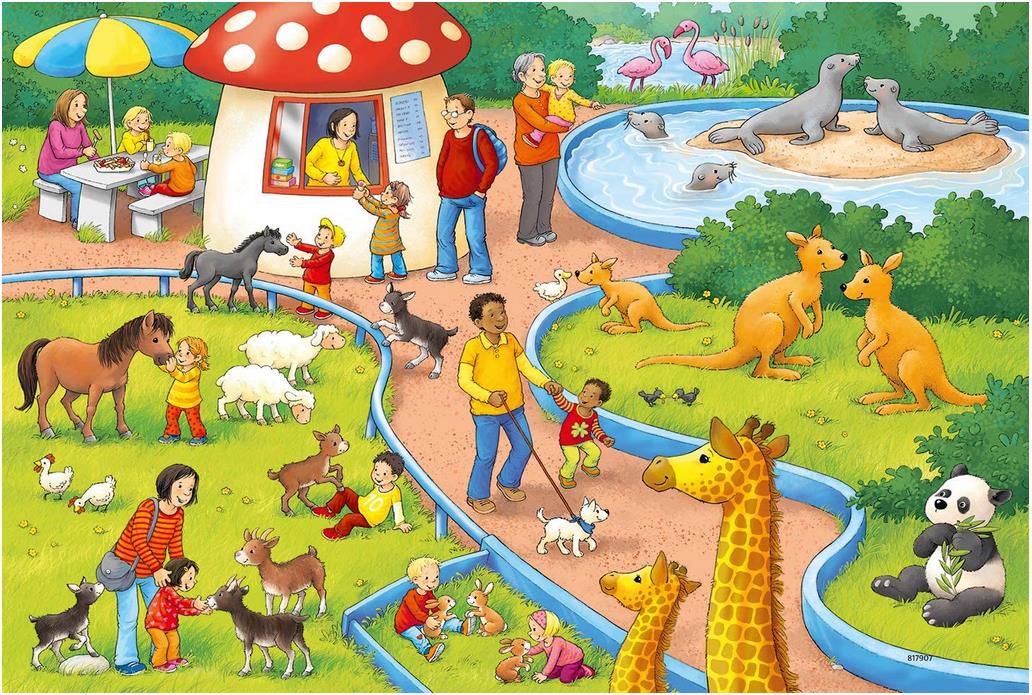 Ravensburger 07813 Ein Tag im Zoo Kinderpuzzle mit 2x24 Teilen für 2,91€ (statt 10€)   Prime