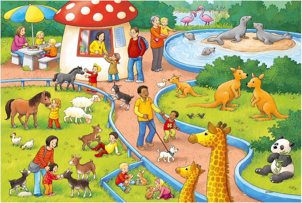 Ravensburger 07813 Ein Tag im Zoo Kinderpuzzle mit 2x24 Teilen für 2,91€ (statt 10€)   Prime