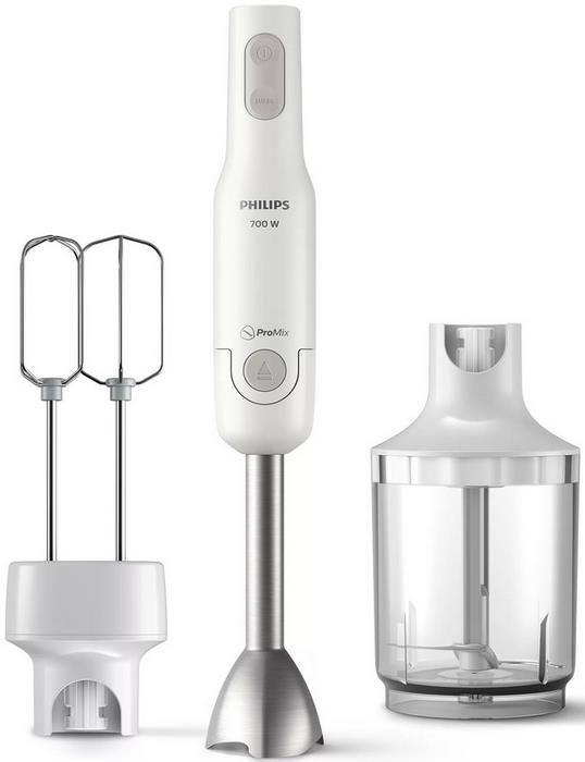 Philips HR2546/00 ProMix Stabmixer mit Schneebesen und Häcksler für 44€ (statt 61€)