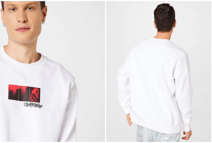 HUGO Dertere Herren Sweatshirt in Weiß für 79,90€ (statt 120€)