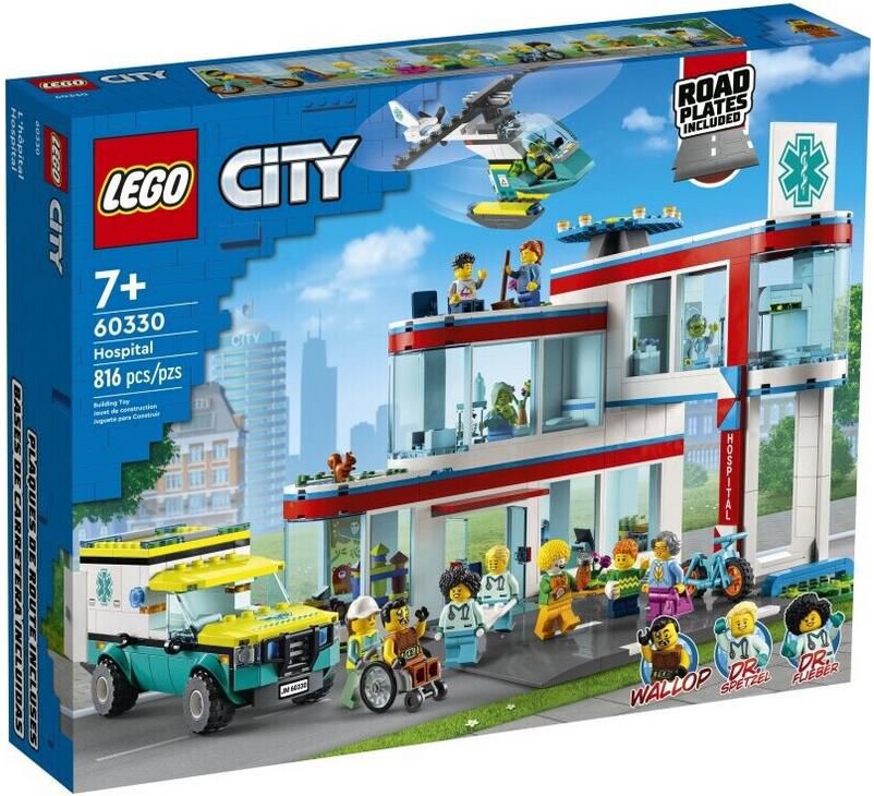 LEGO 60330 City Krankenhaus mit Fahrzeugen & 12 Mini Figuren für 59,90€ (statt 73€)